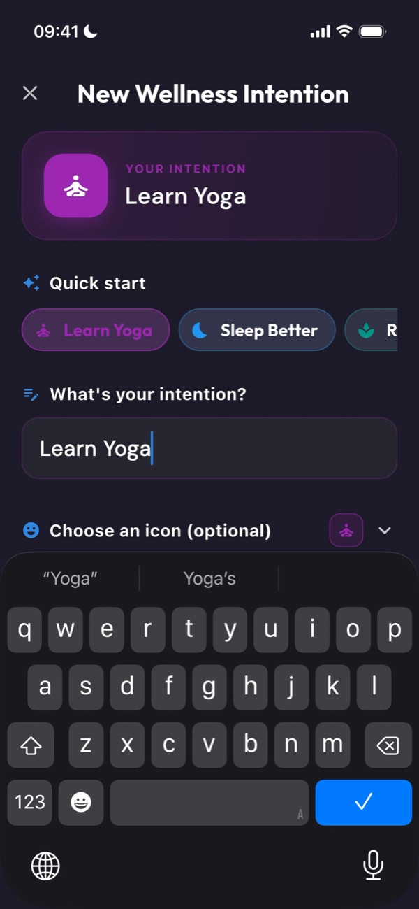 Setting a new wellness intention